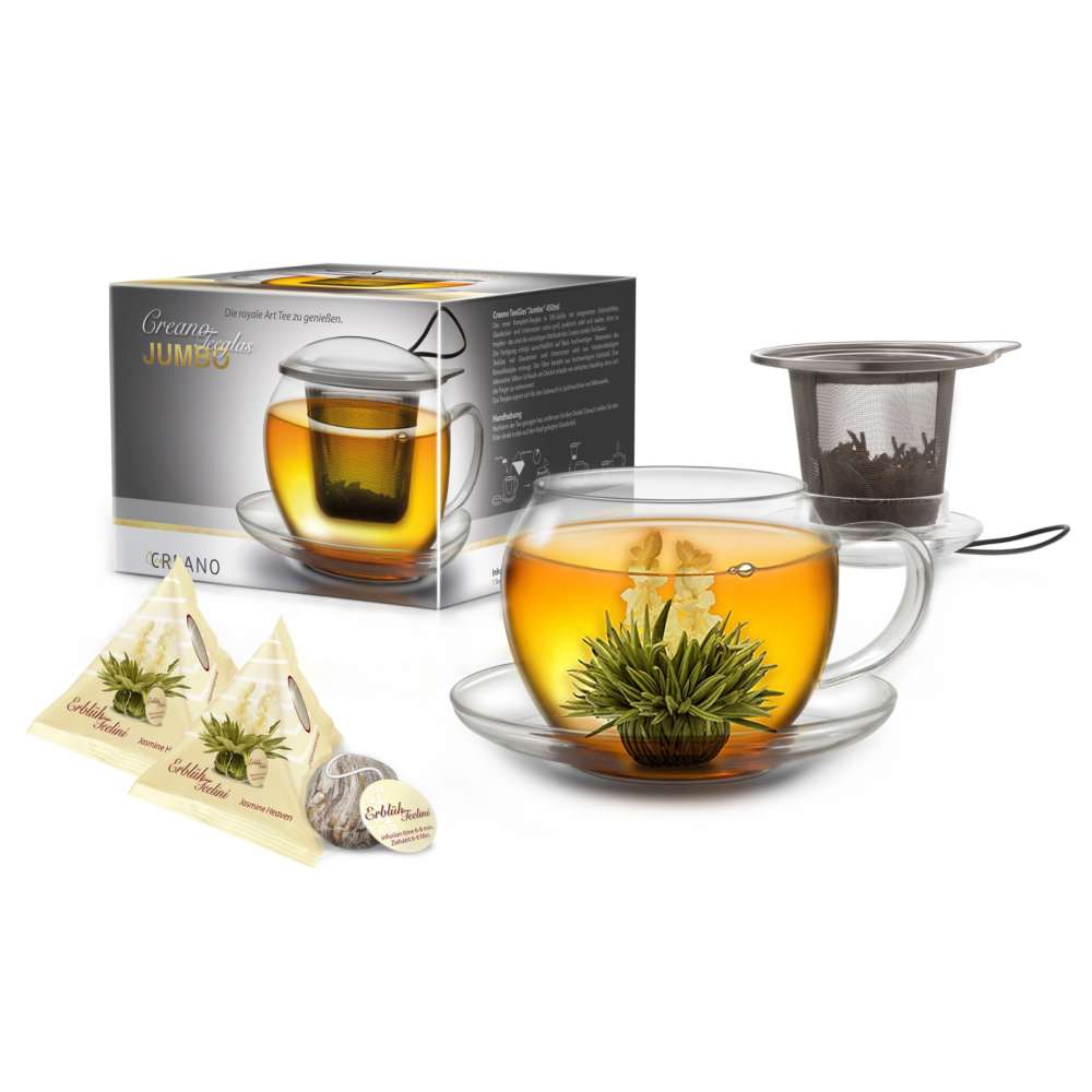 Jumbo-Tasse 450ml mit Sieb plus 2x Teelini