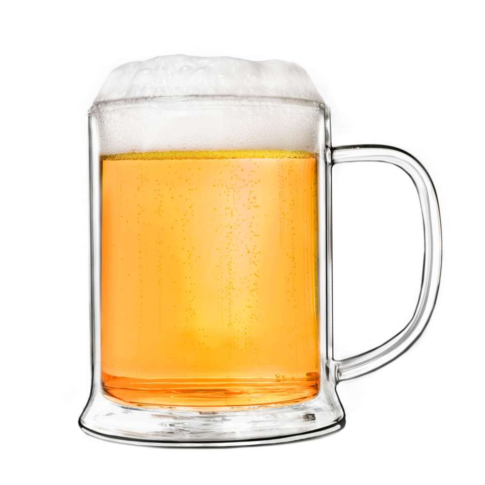 Creano Doppelwandiges Thermo-Bierglas 1er, 2er, 4er, 6er-Set | 500ml