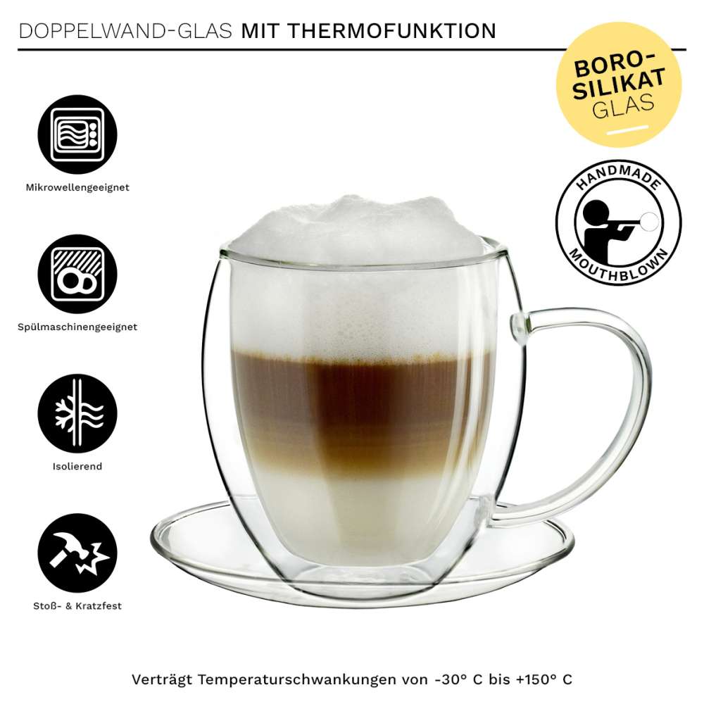 Creano XXL Thermotasse (1er, 2er) im Geschenkkarton | 400ml
