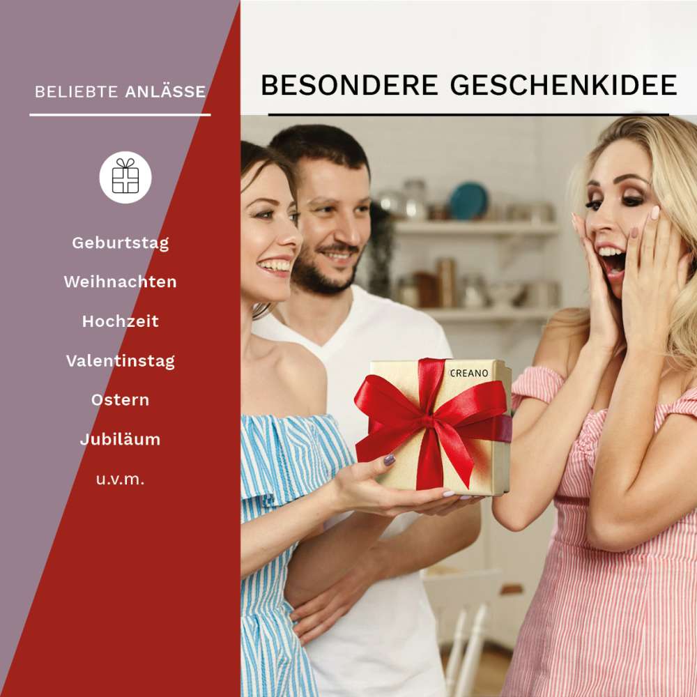 Creano Teeblumen Geschenkset in Teekiste aus Holz 12 Erblühtee in 9 Sorten Weißtee & Schwarztee, Geschenk für Frauen, Mutter, Teeliebhaber