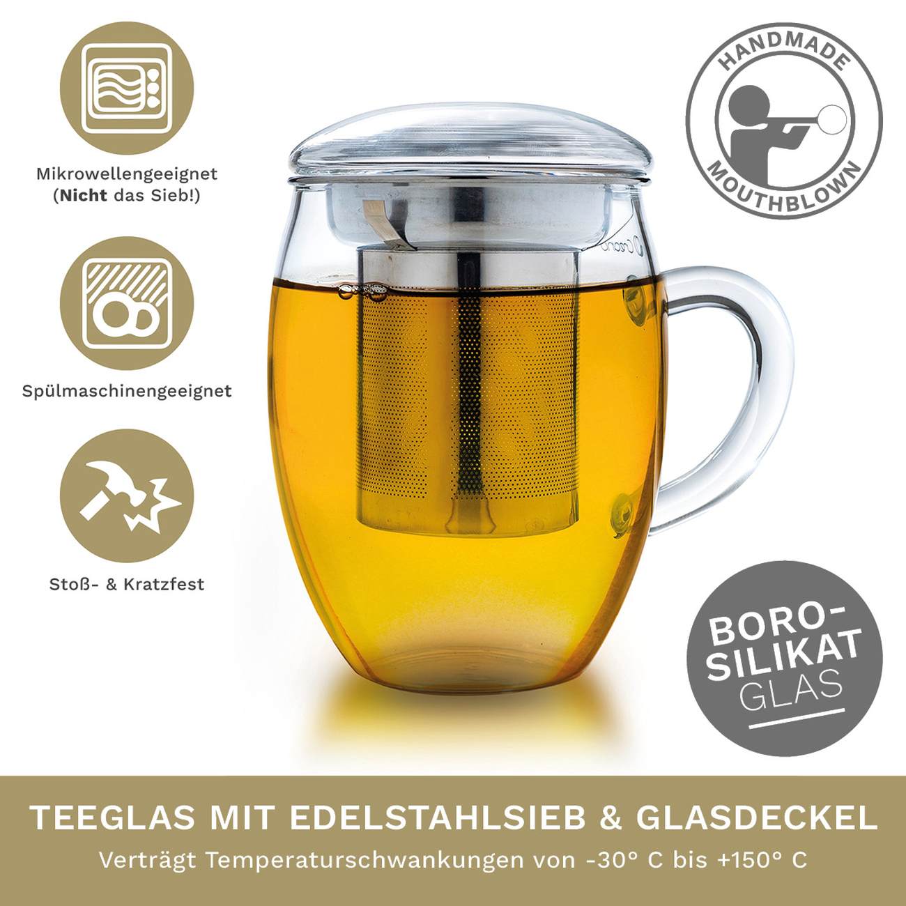 Creano TeeGlas "All-In-One", 3 tlg. | 400ml