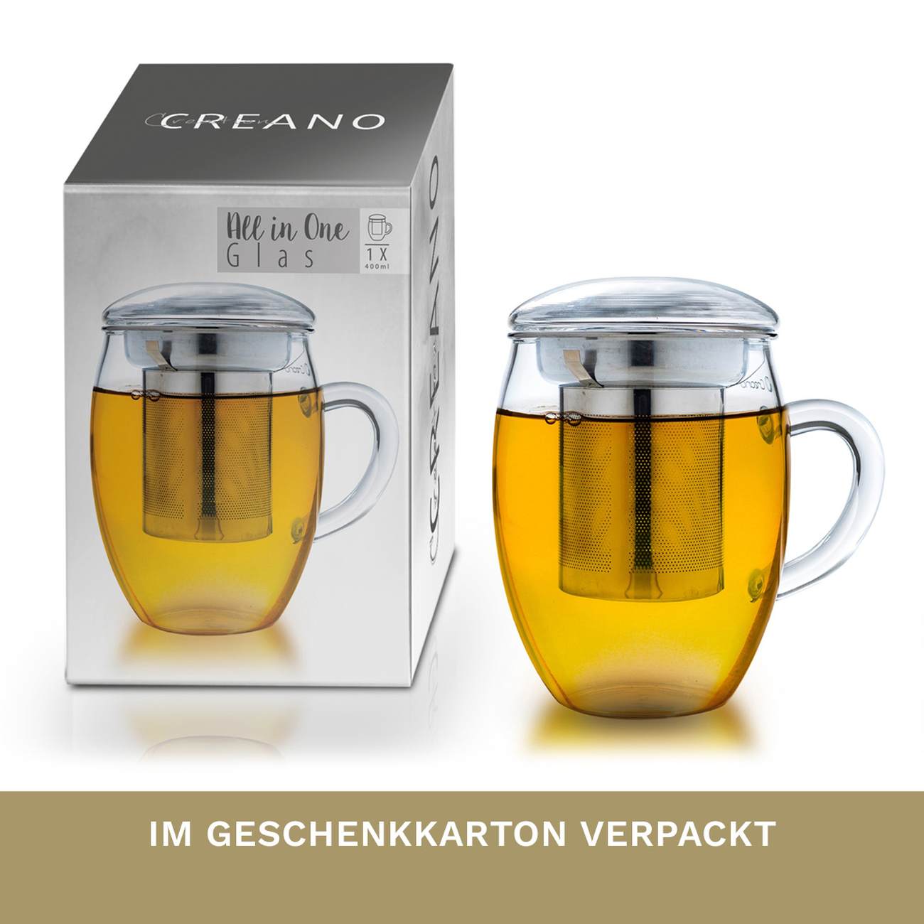 Creano TeeGlas "All-In-One", 3 tlg. | 400ml