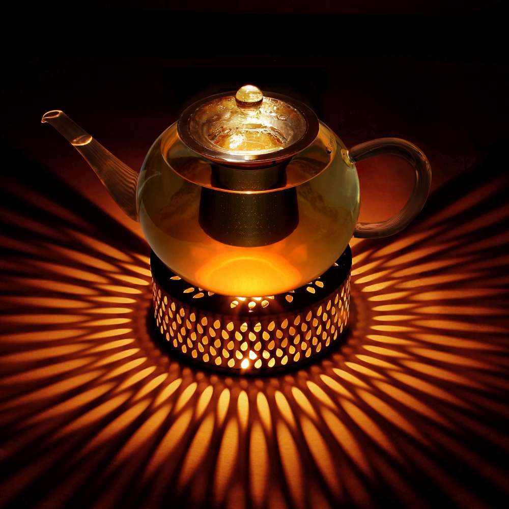 Creano Glas Teekanne "flach" | 1,6L