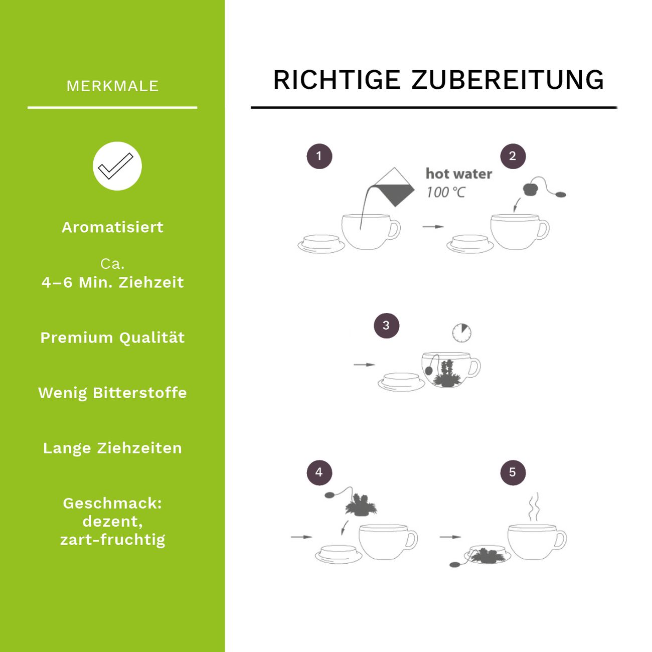 ErblühTeelini 8er Set - Grüner Tee Mix - Creano