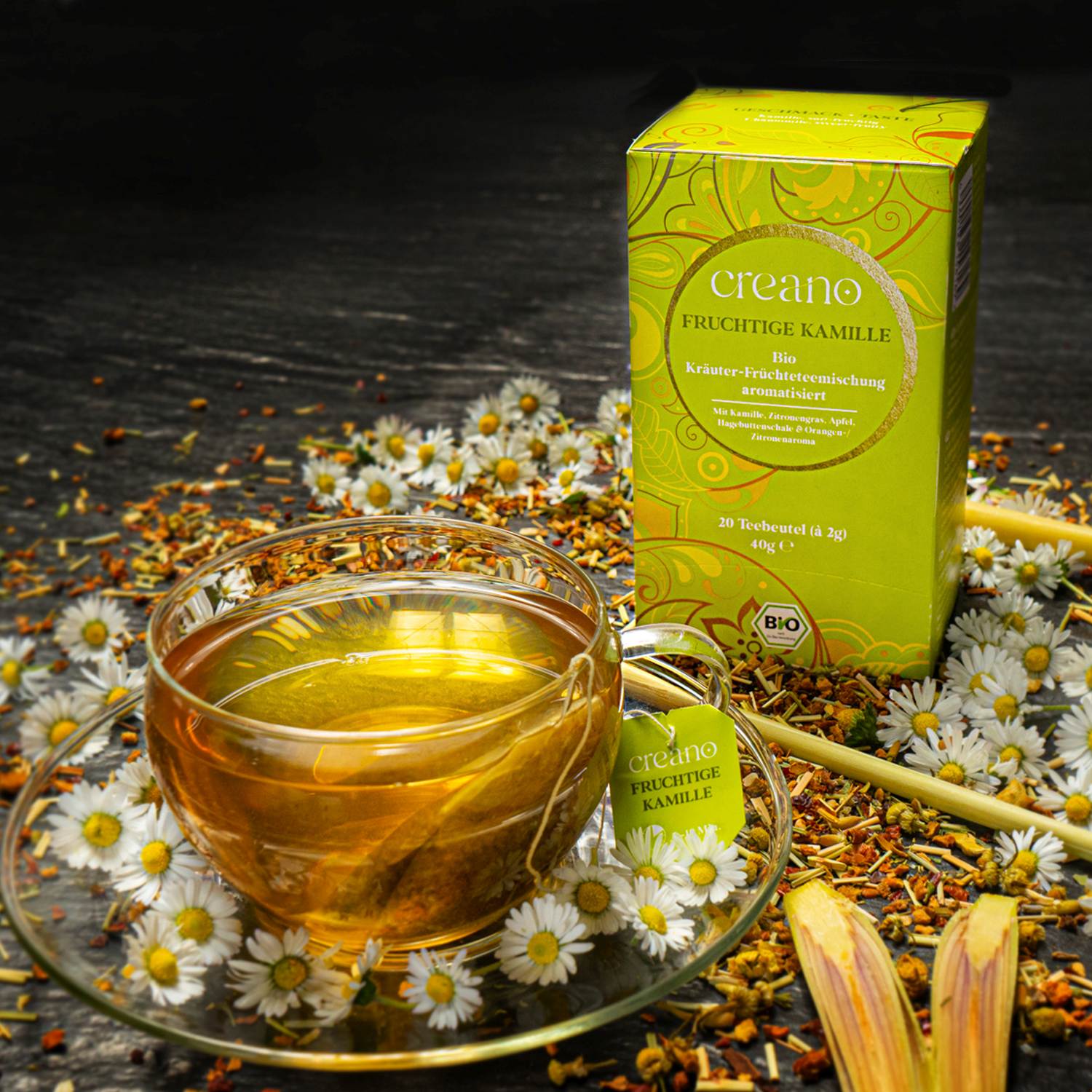 Bio-Teebeutel Fruchtige-Kamille 20er / 60er-Pack*