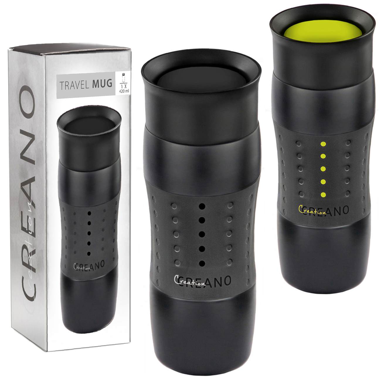 Creano Set - Thermoskanne Design Travel Mug 420ml 2er / 3er Set