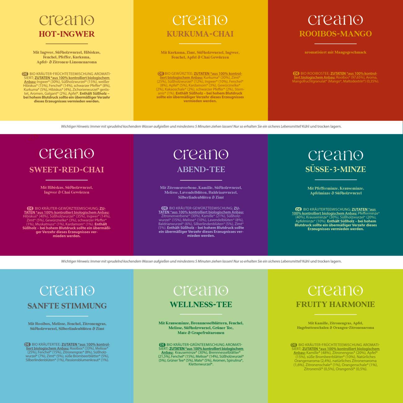 BIO Kräutertees 90er SELECTION Box *² - Creano