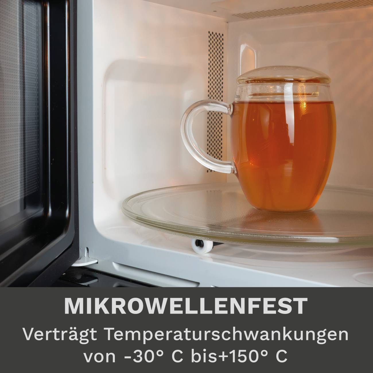 Creano TeeGlas "All-In-One" mit Glasfilter, 3-tlg. | 400ml - Creano