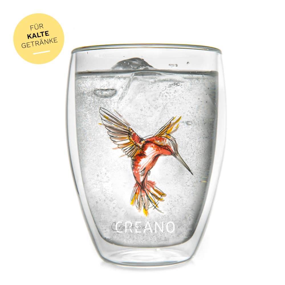 Creano Doppelwandiges Thermoglas "Hummi" | verschiedene Farben