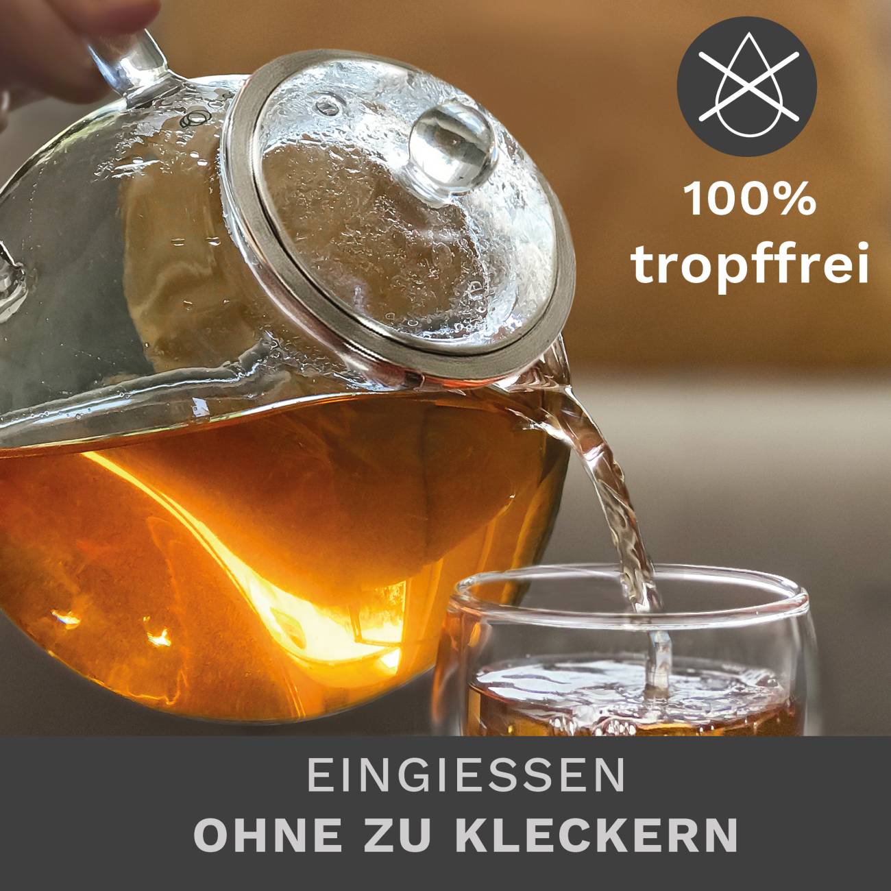Creano Glas Teekanne "Schnabel" | 0,85 Liter - Creano
