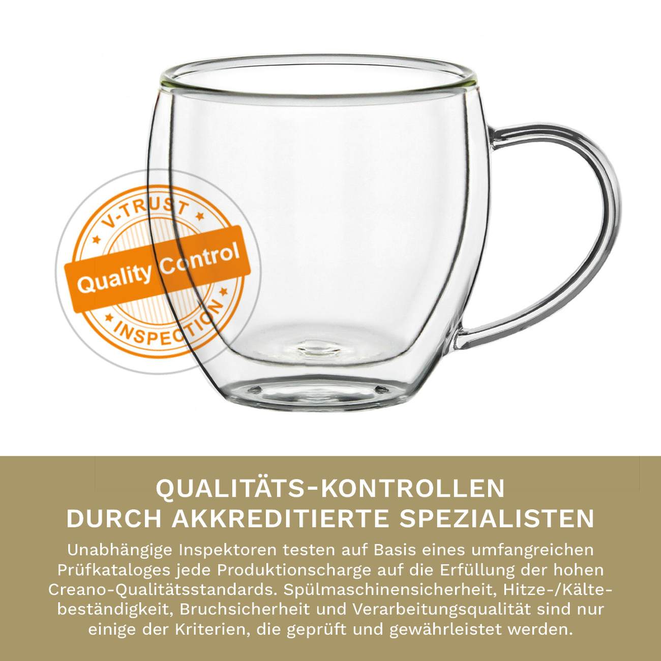 Creano Thermogläser-Set (2er, 4er, 6er) Espressoglas hoch; 100ml