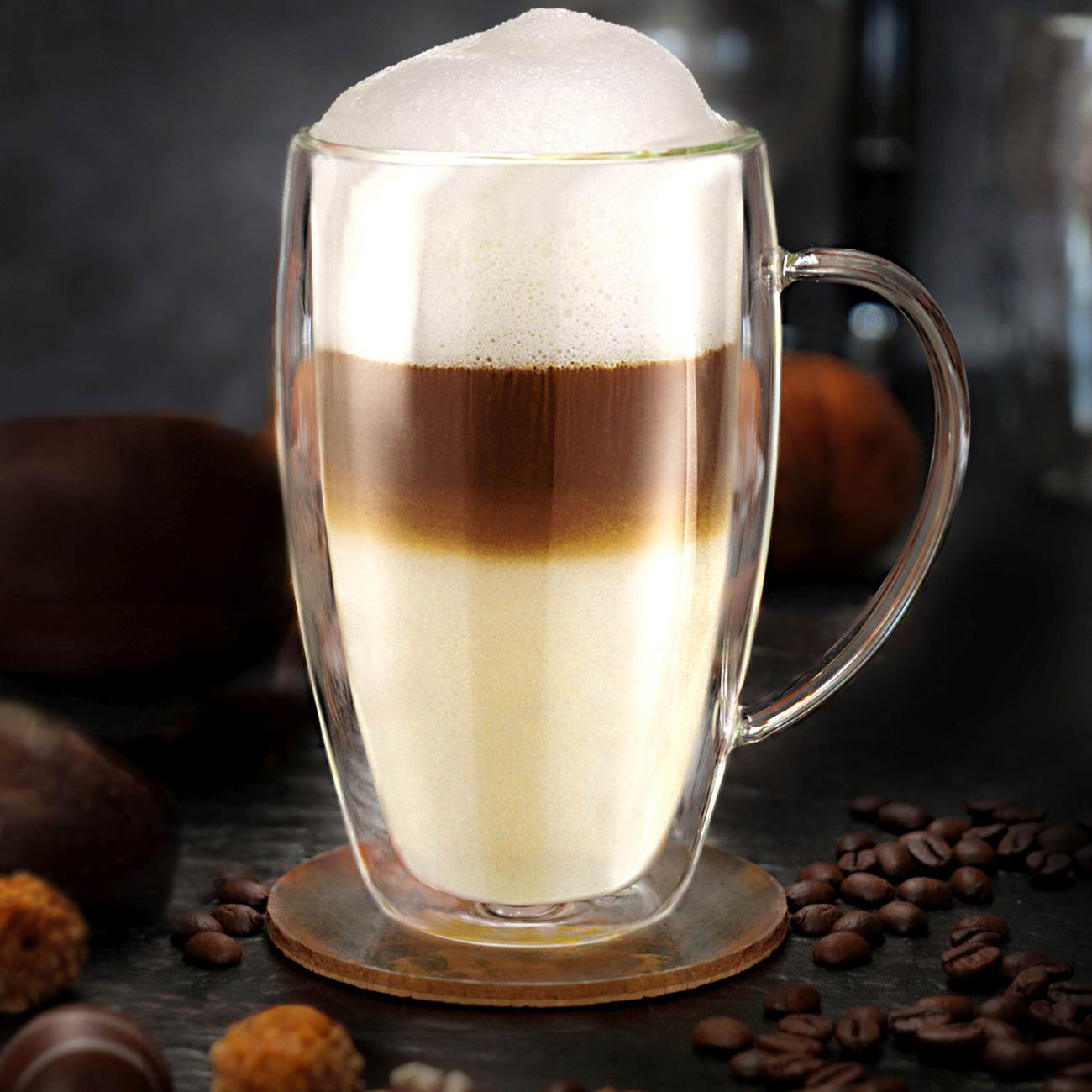 Thermogläser-Set (2er, 4er, 6er) mit Henkel „DG-SHH“ | 400 ml