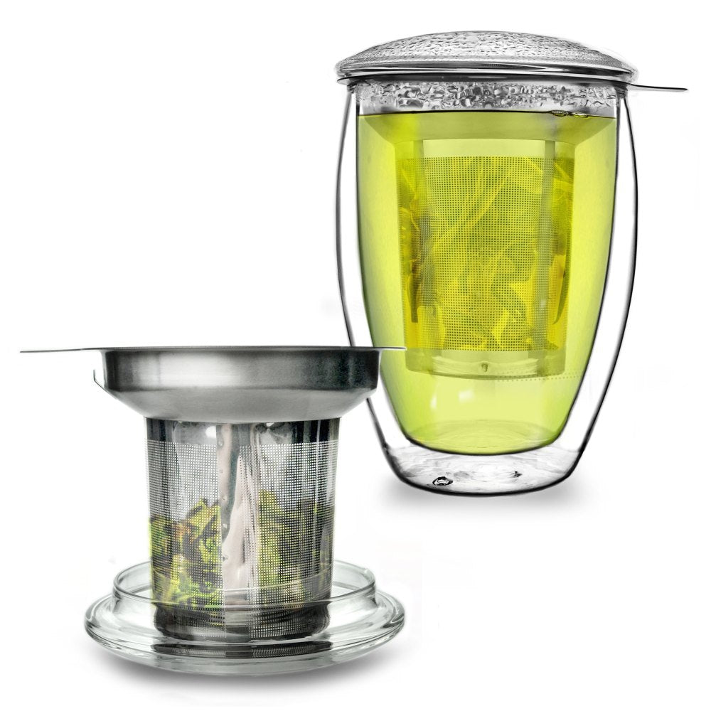 Doppelwandiges Thermoglas "All in One" 400ml mit Edelstahlfilter