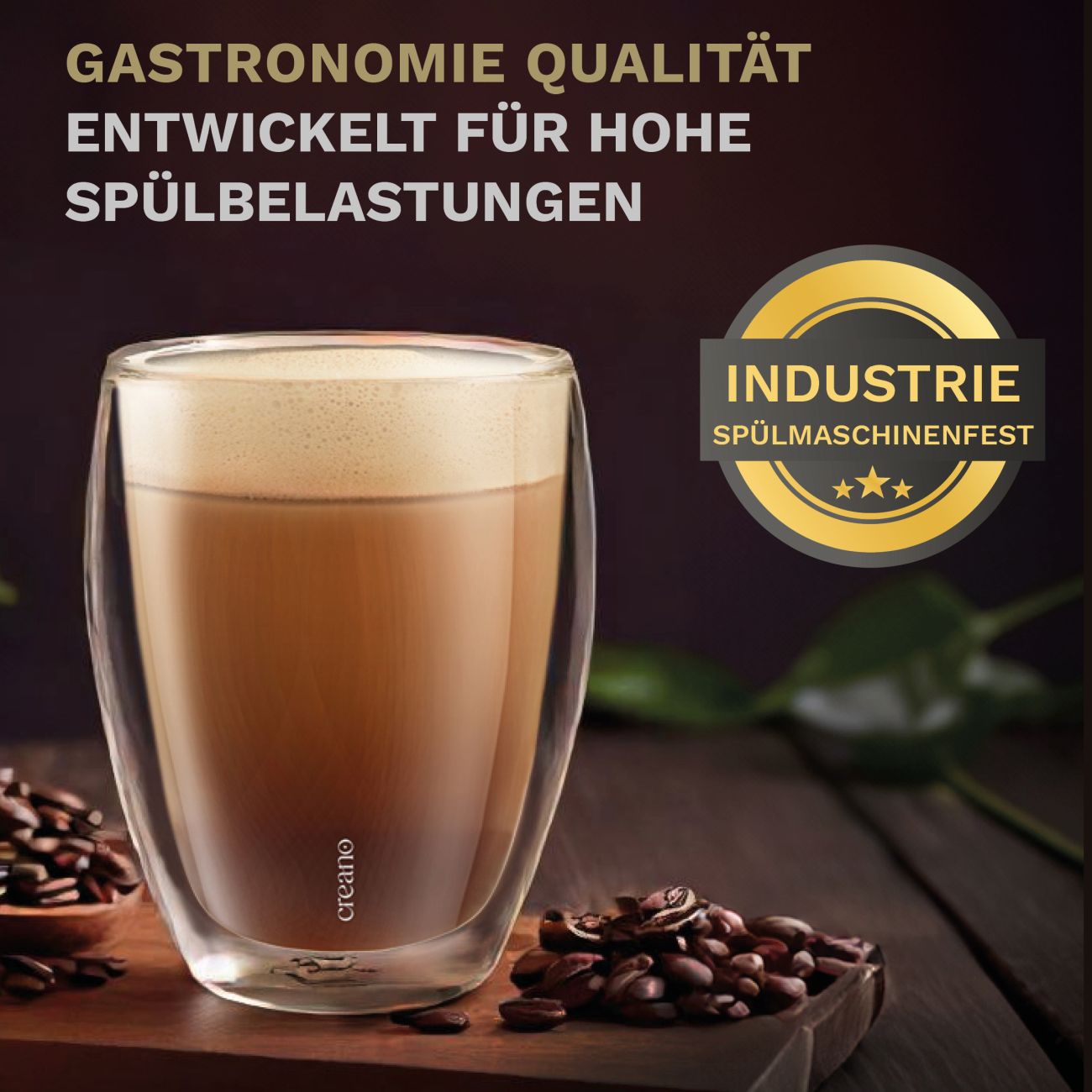 Creano Gastro Doppelwandgläser 250ml – mit GastroSeal-Versiegelung