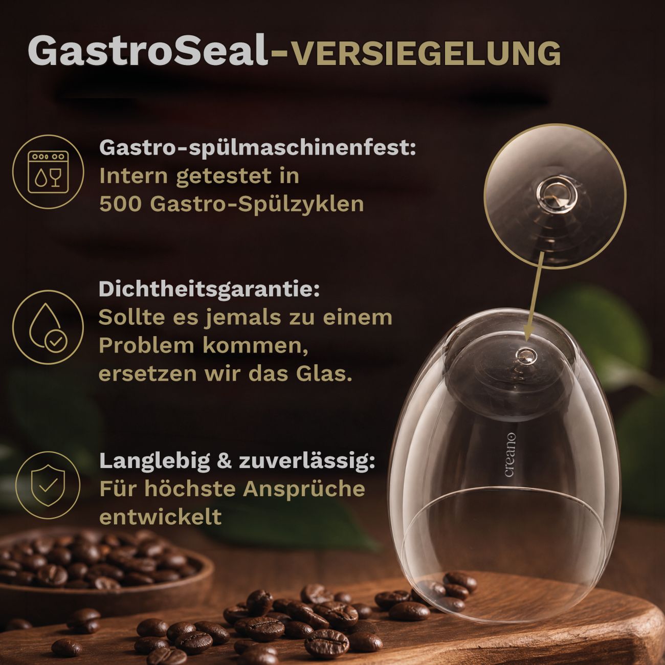 Creano Gastro Doppelwandgläser 250ml – mit GastroSeal-Versiegelung
