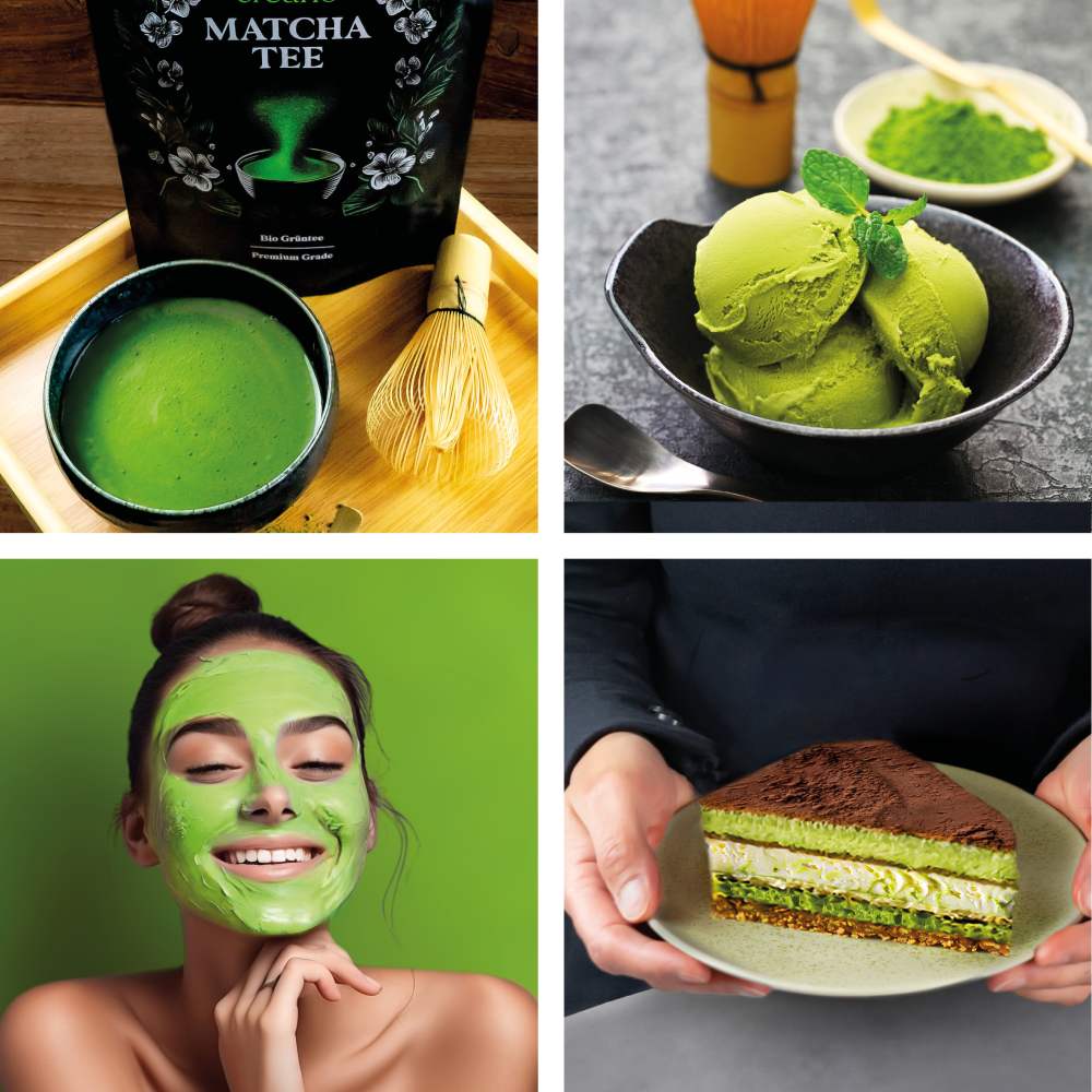 Creano Bio Matcha Tee 100g - Premium Qualität - ideal zum trinken - Grüner Tee für Matcha Latte, Smoothies, Bubble Tea