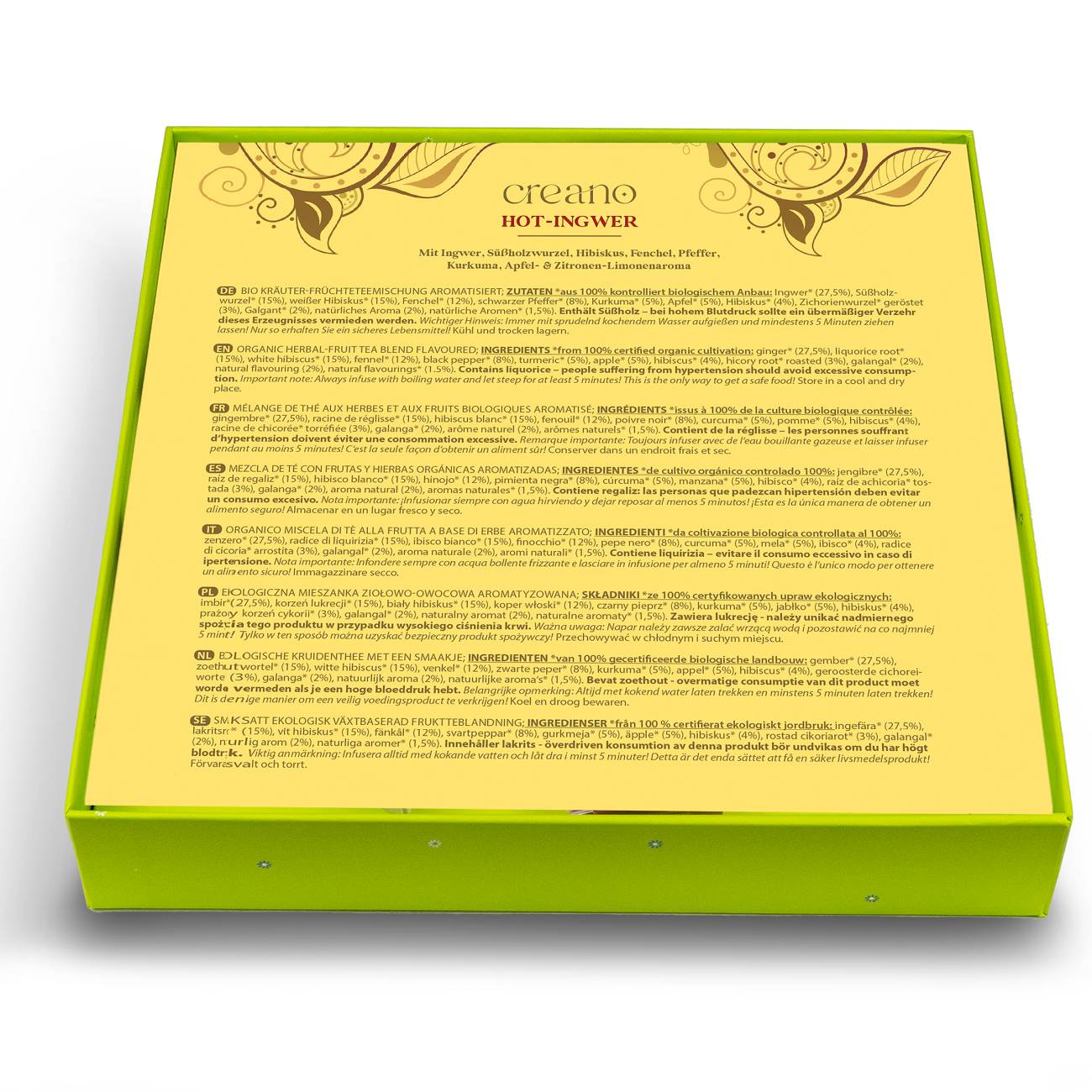 Oster-Edition Bio Kräutertee 9er Pyramiden Geschenkset „ORGANIC HERBAL TEA“ - 9 Bio-Pyramiden-Teebeutel in 9 unterschiedlichen Sorten - 22,5g*²