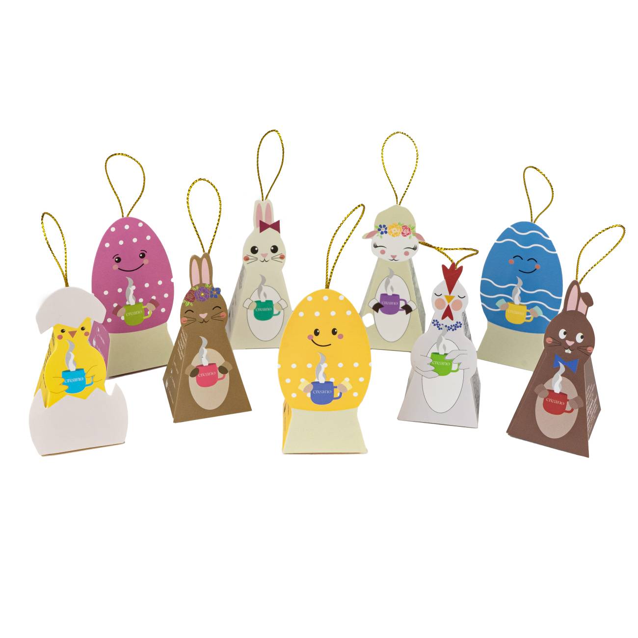 Oster-Edition Bio Kräutertee 9er Pyramiden Geschenkset „ORGANIC HERBAL TEA“ - 9 Bio-Pyramiden-Teebeutel in 9 unterschiedlichen Sorten - 22,5g*²