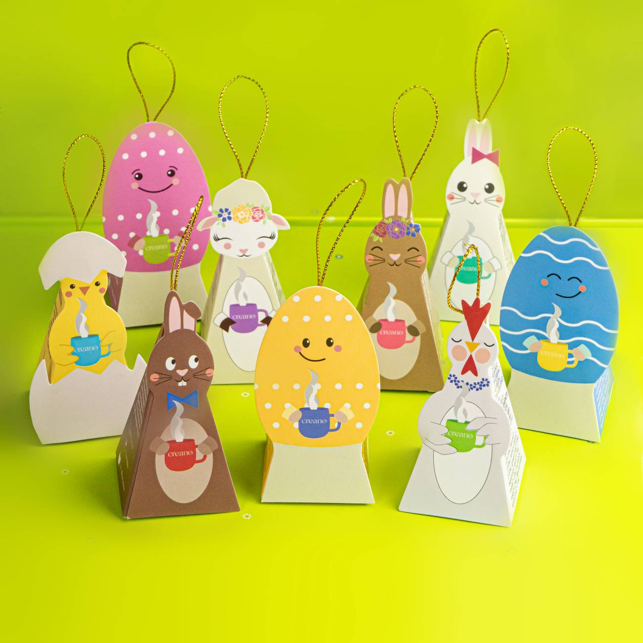 Oster-Edition Bio Kräutertee 9er Pyramiden Geschenkset „ORGANIC HERBAL TEA“ - 9 Bio-Pyramiden-Teebeutel in 9 unterschiedlichen Sorten - 22,5g*²