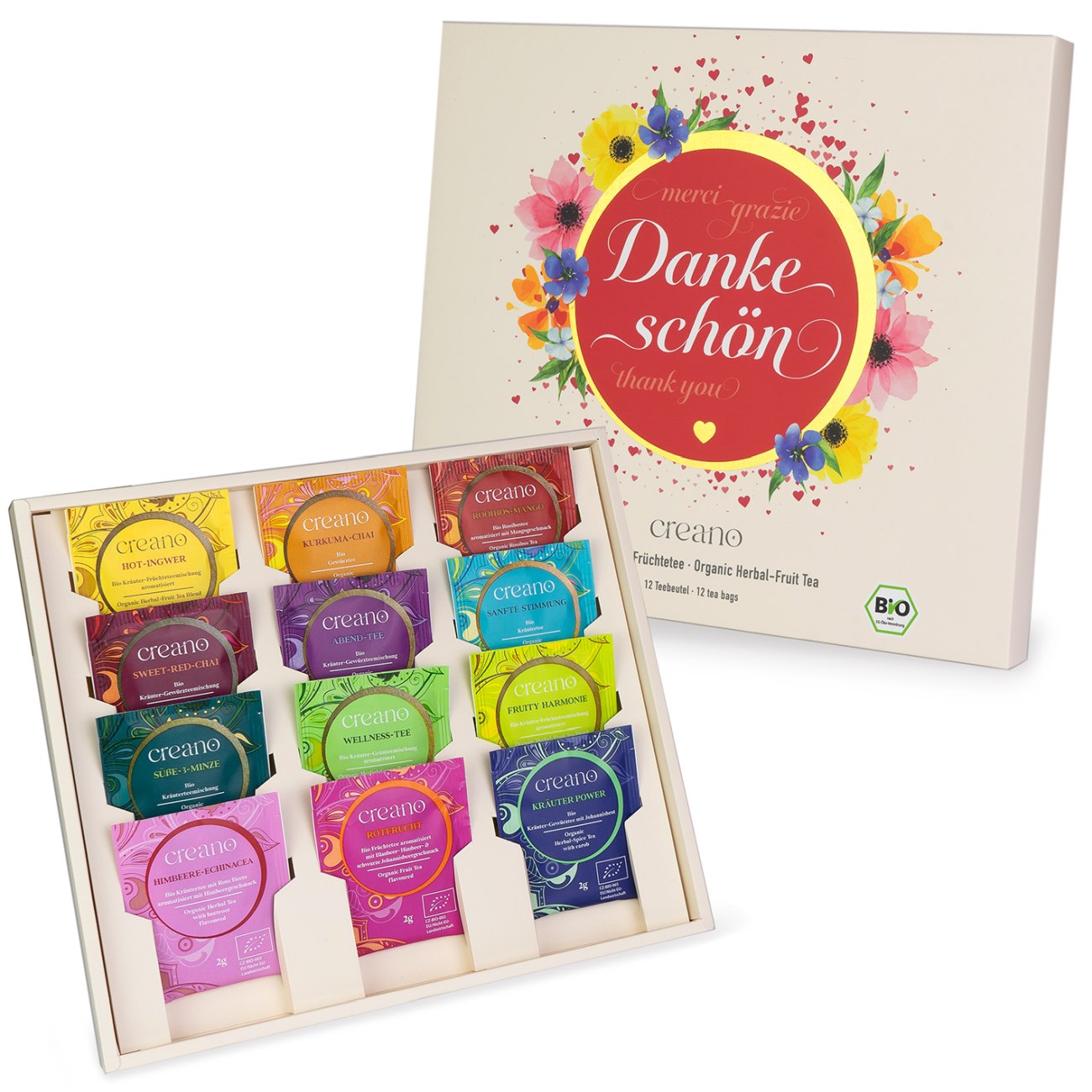 Creano Bio Kräutertee Geschenkset „Dankeschön“