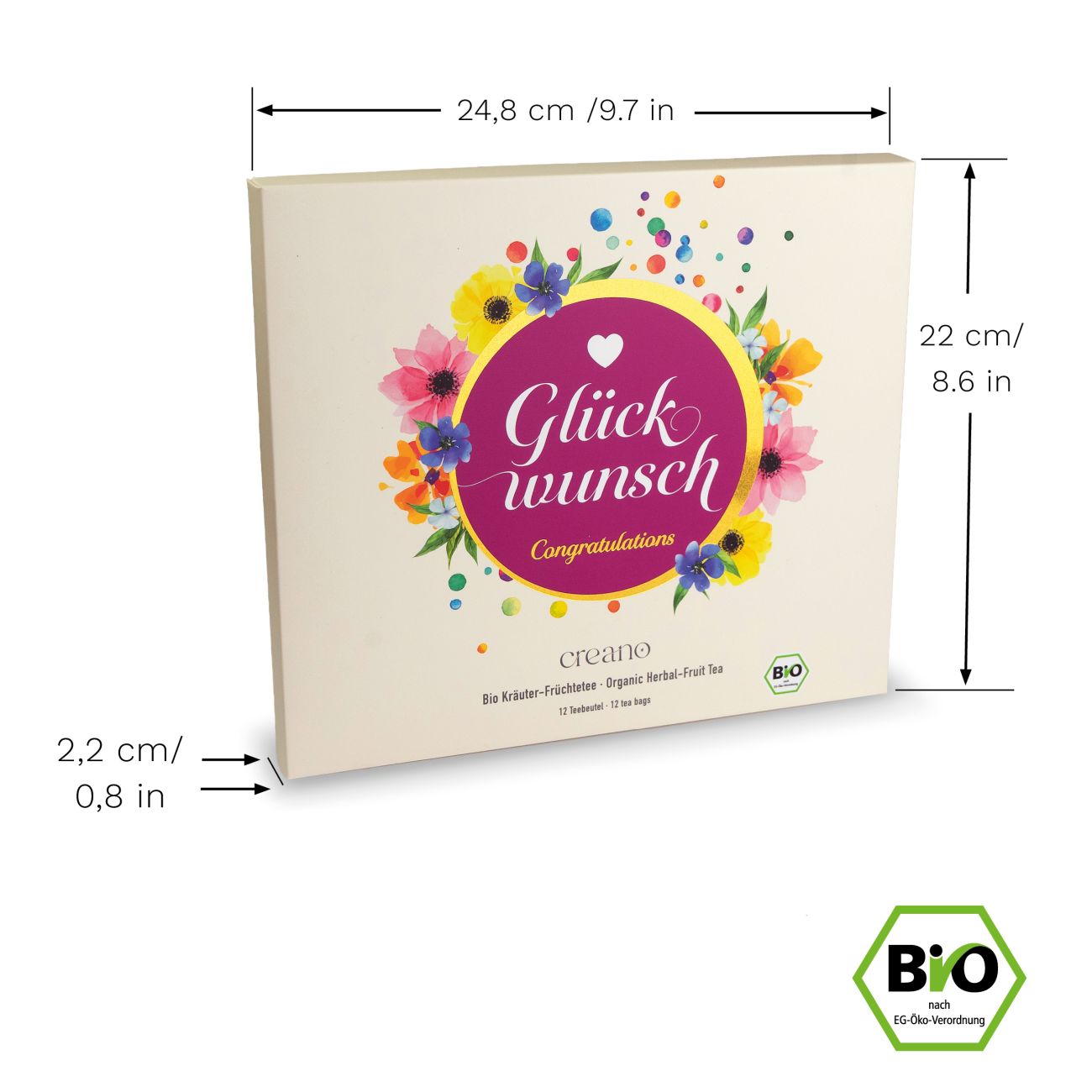 Creano Bio Kräutertee Geschenkset „Glückwunsch“ - Creano