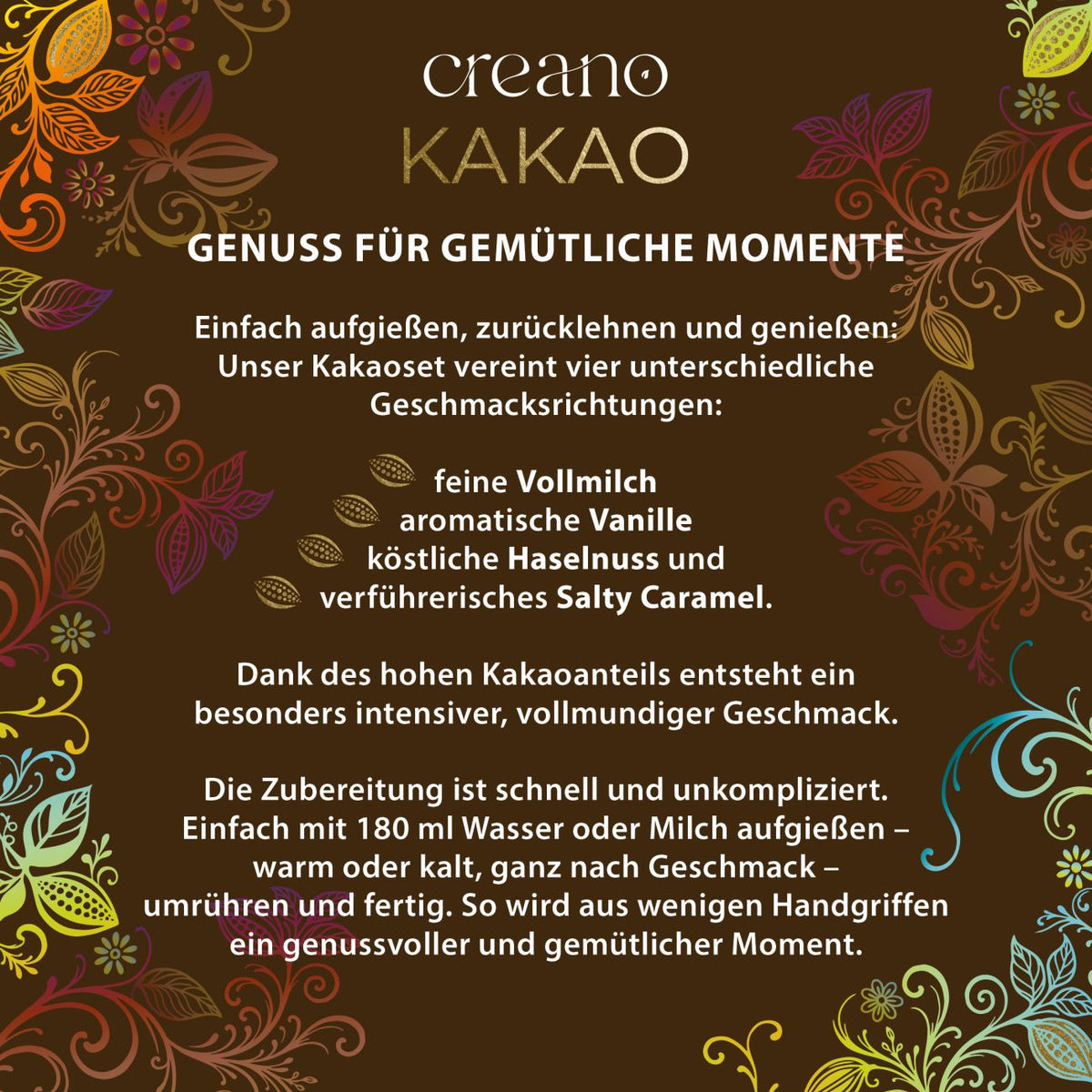 Kakao Geschenkset mit 4 Sorten