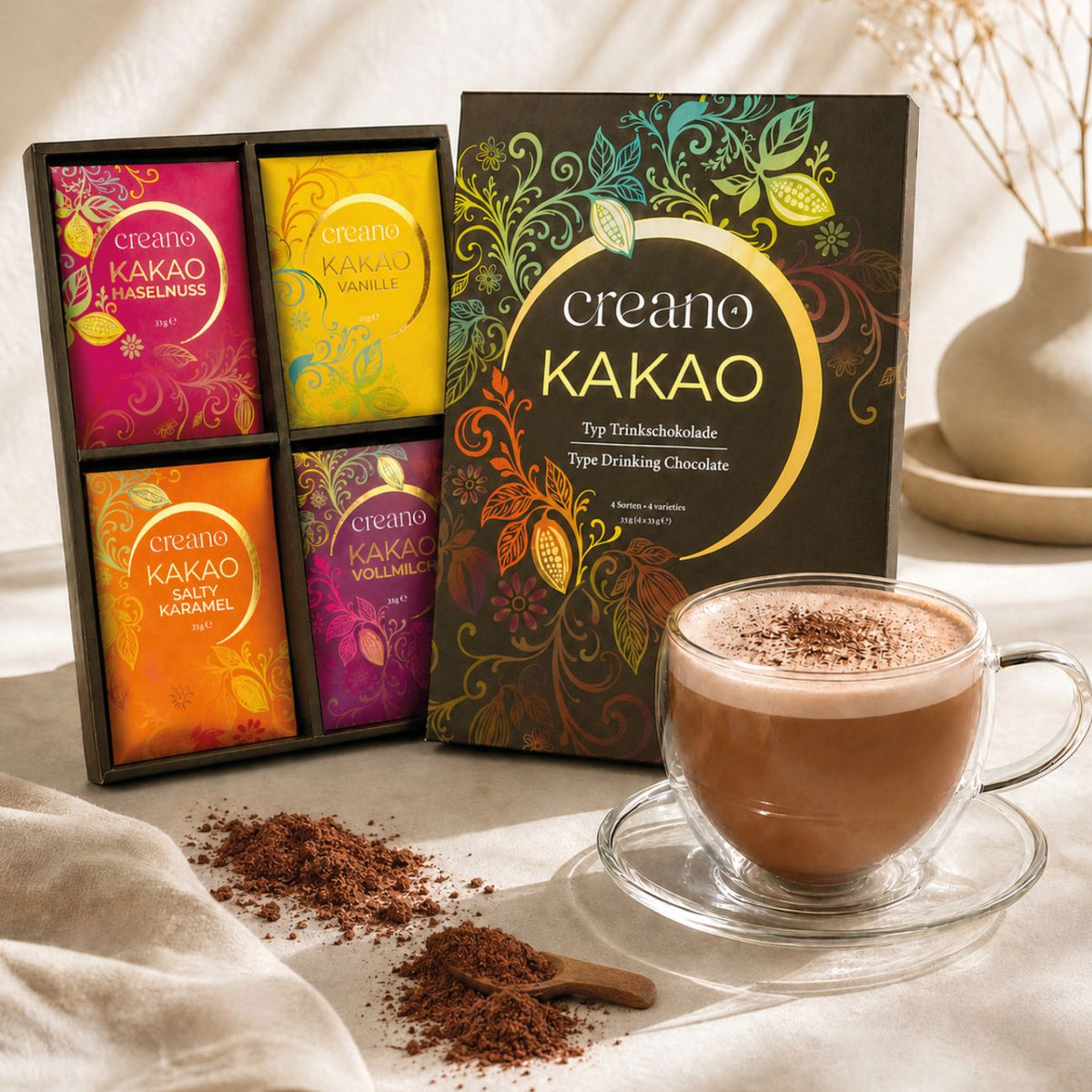 Kakao Geschenkset mit 4 Sorten