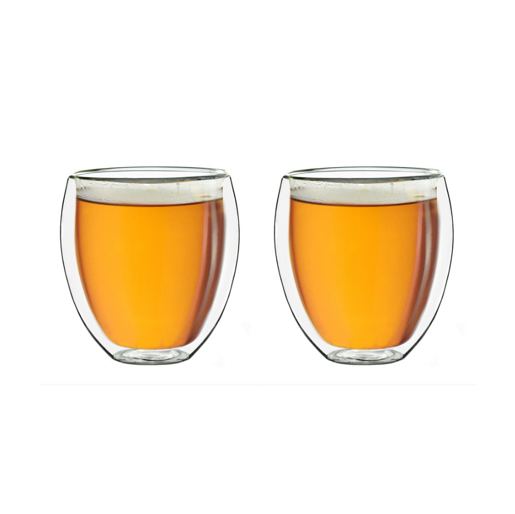 Creano doppelwandiges Thermoglas (Set: 2er, 4er, 6er) "bauchig" | 250ml