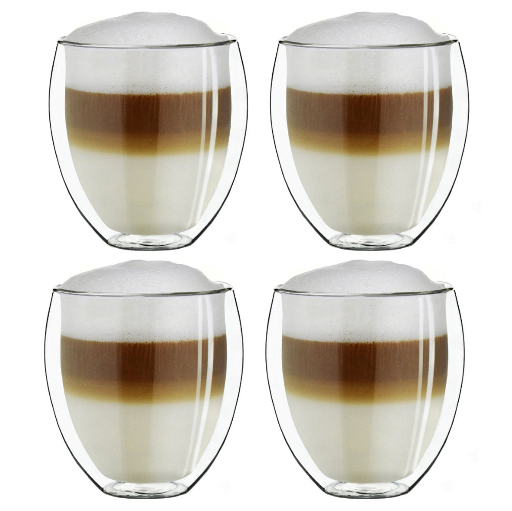Creano doppelwandiges Thermoglas (Set: 1er, 2er, 4er, 6er) "bauchig" | 400ml