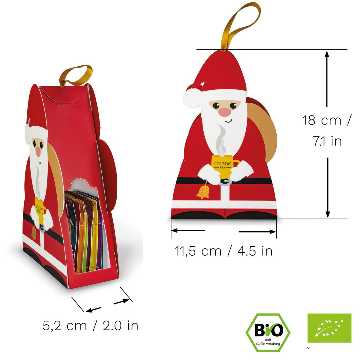 Bio Tee Geschenkset Weihnachtsmann