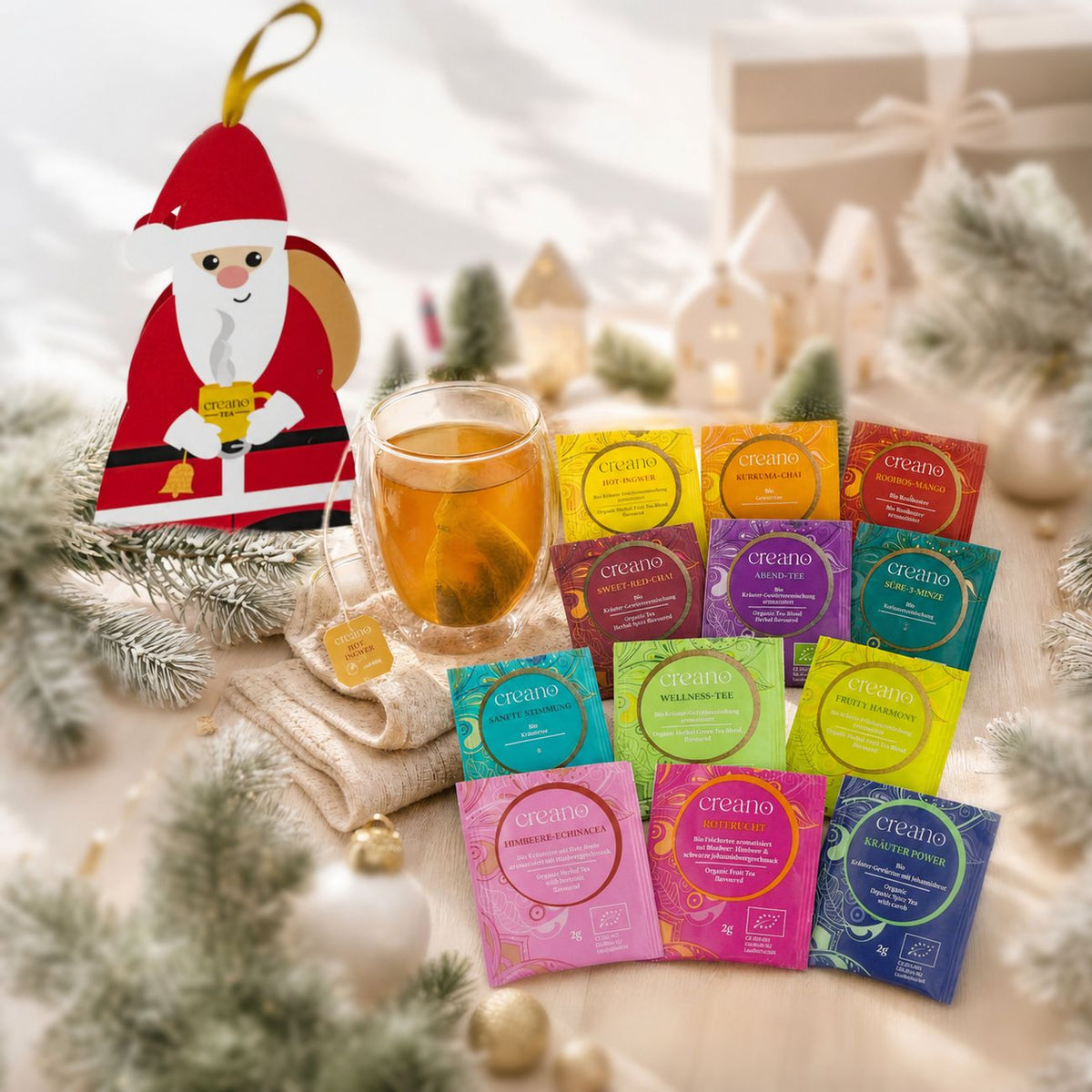 Bio Tee Geschenkset Weihnachtsmann