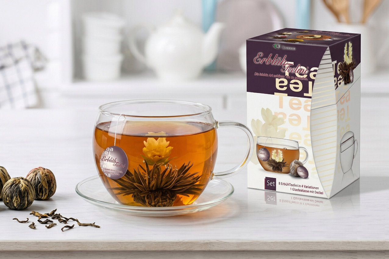 12er ErblühTeelini Schwarztee-Set & Holzkiste - Creano