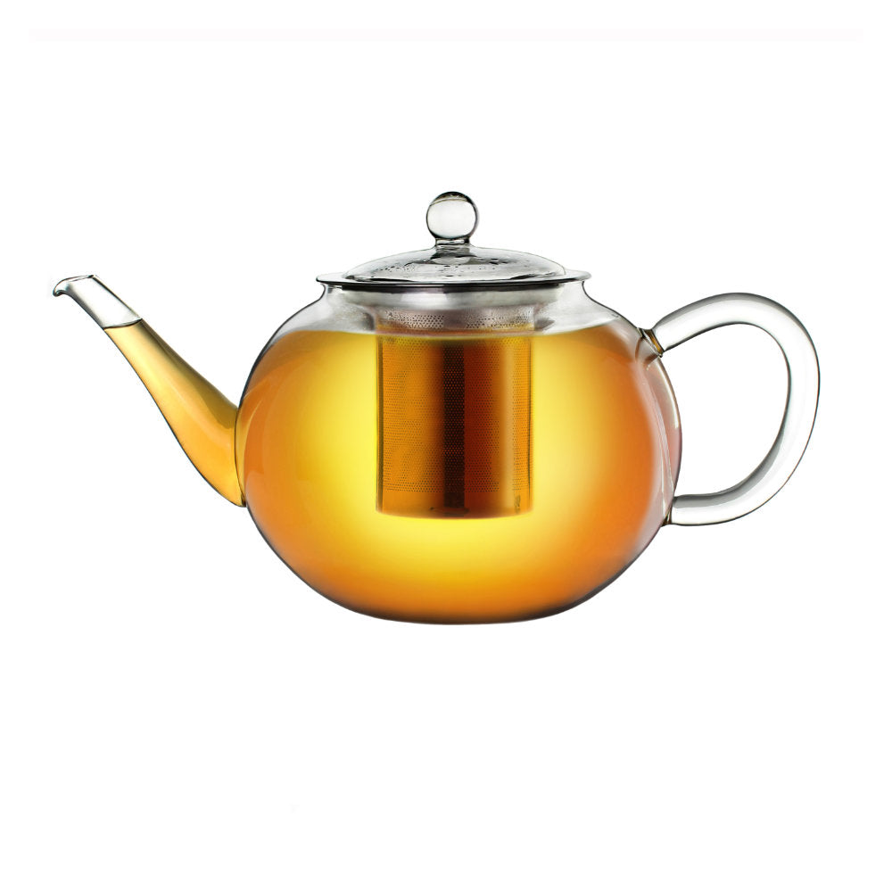 Creano Glas Teekanne "flach" | 1,2L
