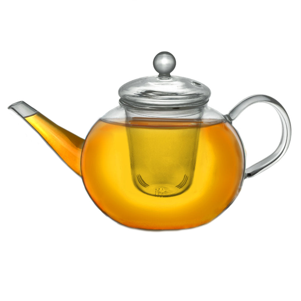 Creano Teekanne aus Glas 1,2l - Glasteekanne mit Glas-Sieb und Deckel - Ideal zur Zubereitung von losen Tees - tropffrei