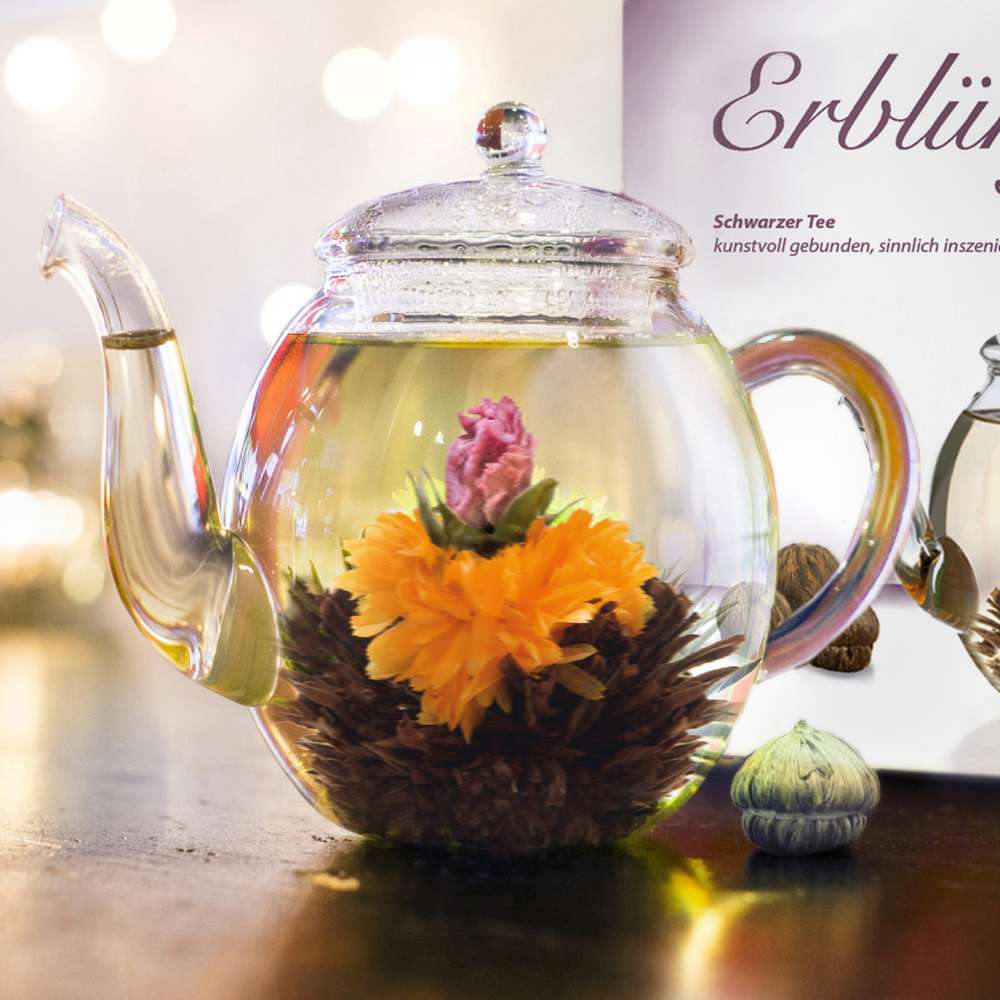 Creano 6 fleurs de thé Épanouissement dans une élégante boîte