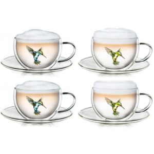 4er Thermo-Tasse "Hummi", 2x grün 2x blau
