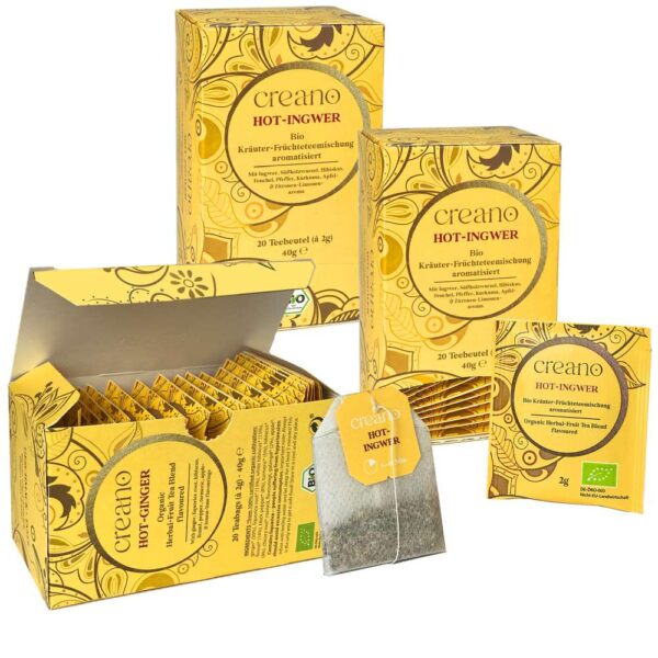 Creano Coffret cadeau de tisane bio « Thé d'automne bio » – 27 sachets de  thé bio en 9 variétés différentes – 54 g – NOUVEAUTÉ 2022* : :  Epicerie