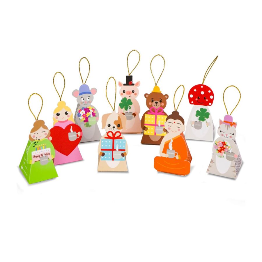 Creano Bio Kräutertee Geschenkset „Tea Lovers“ - 9 Pyramiden-Teebeutel in 9 niedlichen Figuren zum Verschenken - 22,5g - NEUHEIT 2025* – Bild 9